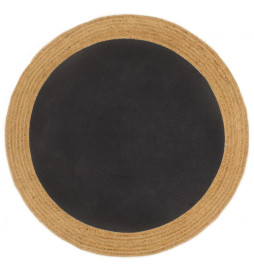 Tapis tressé Noir et...