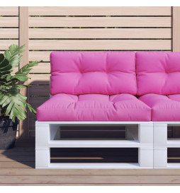 Coussin de palette rose...