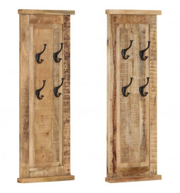 Porte-manteaux 2 pcs Bois...