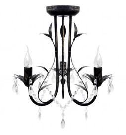 Lustre métal noir style art...