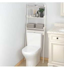 Étagère de toilette Blanc...