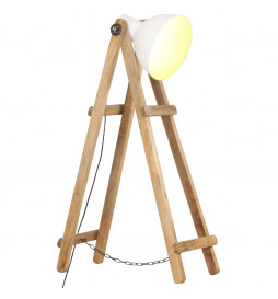 Lampadaire Blanc E27 Bois...