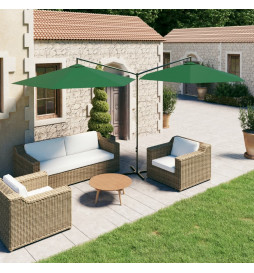 Parasol double avec mât en...