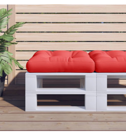 Coussin de palette rouge tissu