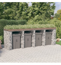 Mur de gabion pour poubelle...