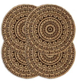 Napperons 4 pcs Marron...
