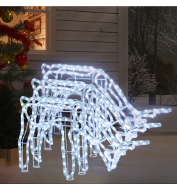 Rennes de Noël 3 pcs Blanc...