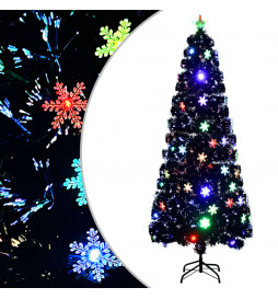 Sapin de Noël et flocons de...