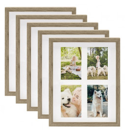 Cadres photo 3D 5pcs Bois...