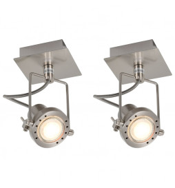 Projecteurs 2 pcs Argenté GU10