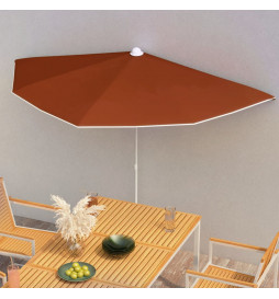 Demi-parasol de jardin avec...