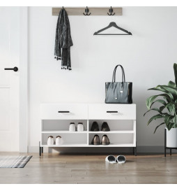 Banc à chaussures blanc...