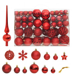 Ensemble de boules de Noël...