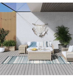 Tapis d'extérieur aqua et...