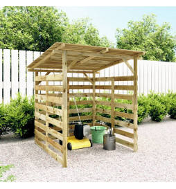 Abri de stockage du bois de...