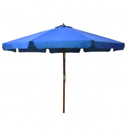 Parasol avec mât en bois...