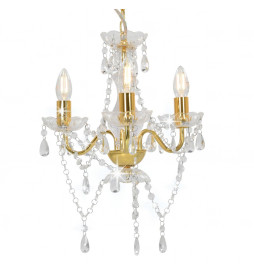Lustre avec perles Doré...
