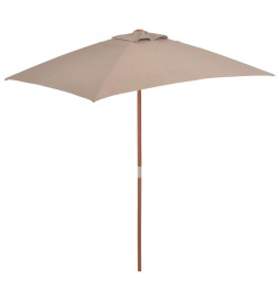 Parasol avec mât en bois...