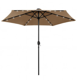 Parasol avec LED et mât en...