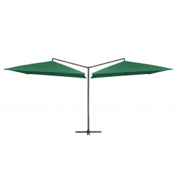 Parasol double avec mât en...