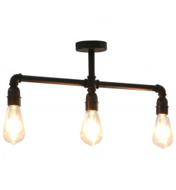 Plafonnier Noir 3 ampoules E27