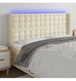 Tête de lit à LED Crème...