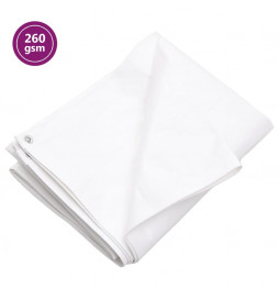 Bâche 260 g/m² 6x6 m Blanc...