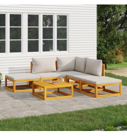 Salon de jardin 6 pcs avec...