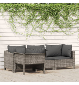 Salon de jardin 4 pcs avec...