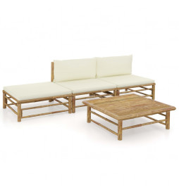 Salon de jardin 4 pcs avec...