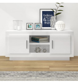 Meuble TV blanc brillant...