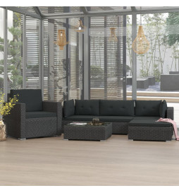 Salon de jardin 6 pcs avec...