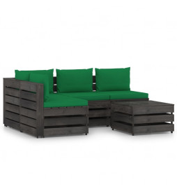 Salon de jardin 5 pcs avec...