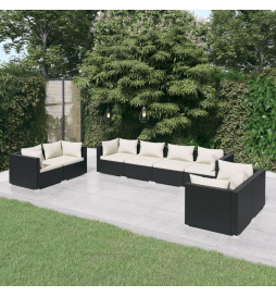 Salon de jardin 8 pcs avec...