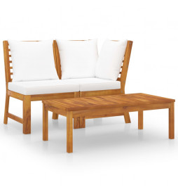 Salon de jardin 3 pcs avec...
