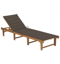 Chaise longue pliable avec...