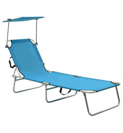 Chaise longue pliable avec...