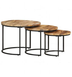 Tables gigognes 3 pcs Bois...
