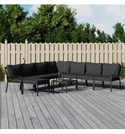 Salon de jardin 9 pcs avec...