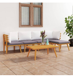 Salon de jardin 6 pcs avec...
