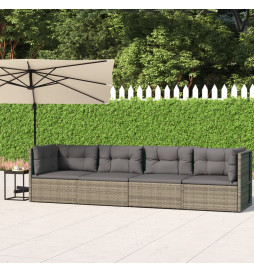 Salon de jardin 4 pcs avec...