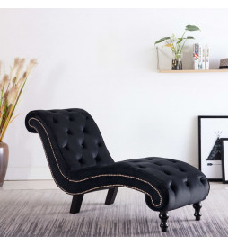 Chaise longue Noir Velours