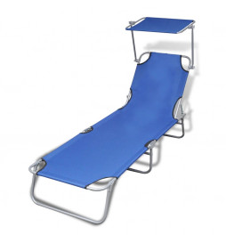 Chaise longue pliable avec...