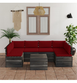 Salon palette de jardin 7...