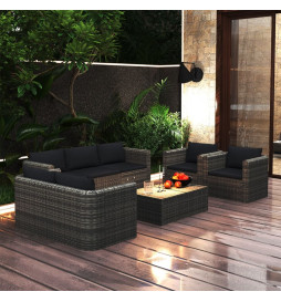 Salon de jardin 8 pcs avec...
