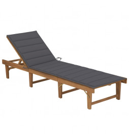 Chaise longue pliable avec...