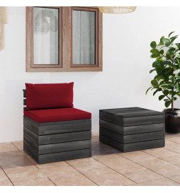 Salon palette de jardin 2...