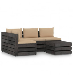 Salon de jardin 5 pcs avec...