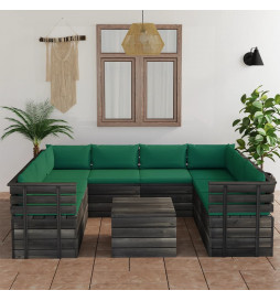 Salon palette de jardin 9...