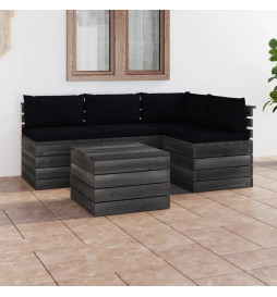 Salon palette de jardin 5...